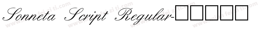 Sonneta Script Regular字体转换